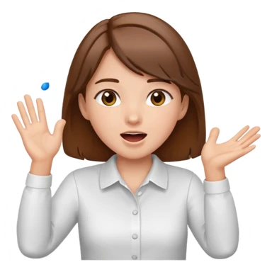 cheering girl whistling and clapping sticker