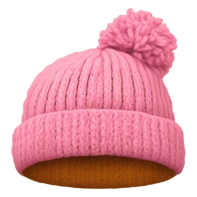 Oversized beanie hat pink and tan  sticker