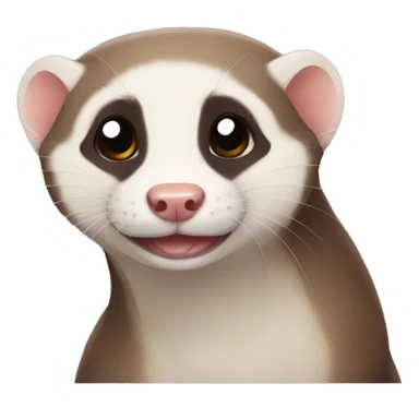 ferret whose ear fell off sticker