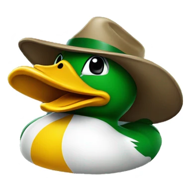 Oregon duck mascot with red hat sticker