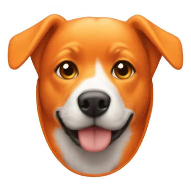 orange pup hood  sticker