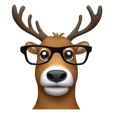 Raindeer with sports glasses sticker