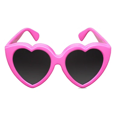 Pink heart shaped sunglasses with black lens ￼ sticker