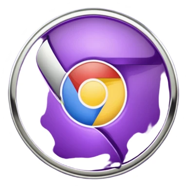 dark purple google chrome logo sticker
