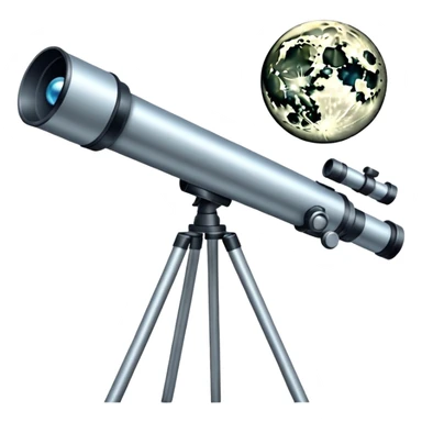 Telescope loonking at the moon sticker