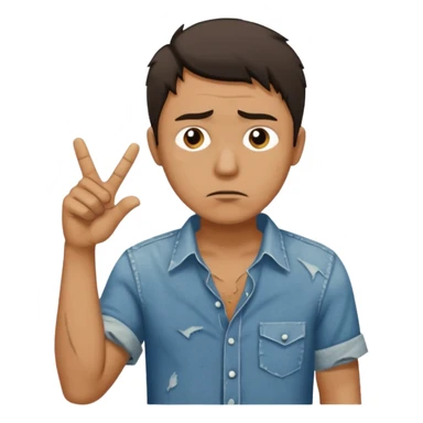 homme triste qui se fait pointer du doigt sticker