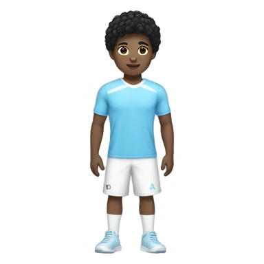 black hair boy with white skin in light blue sportswear sticker