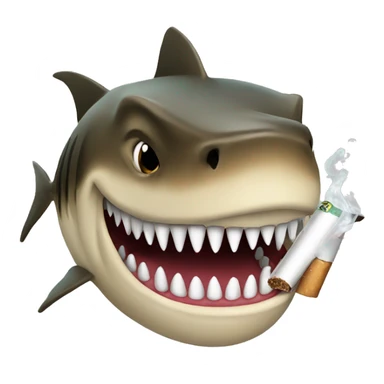 Tiburón con un cigarro  sticker