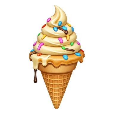 Ice Cream Cone melting sticker
