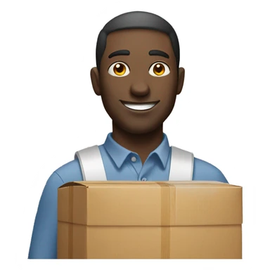 White man taking package sticker