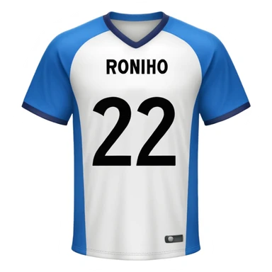 White football jersey turn around with number 22 and my name RONIHO  sticker