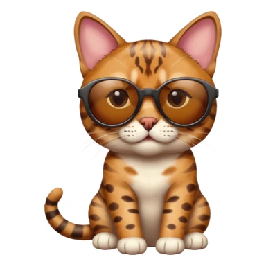 Bengal cat with sunglasses sticker