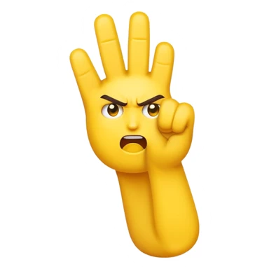 Emoji holding up middle finger sticker