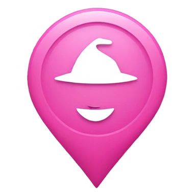 Pink location pin sticker