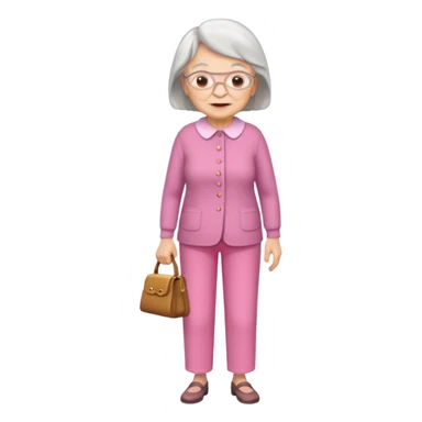 Old lady wearing pink pants sticker