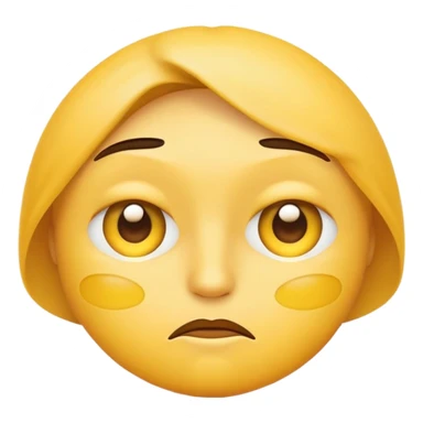 yellow emoji face suspicious with eyes squinted flat lips  sticker