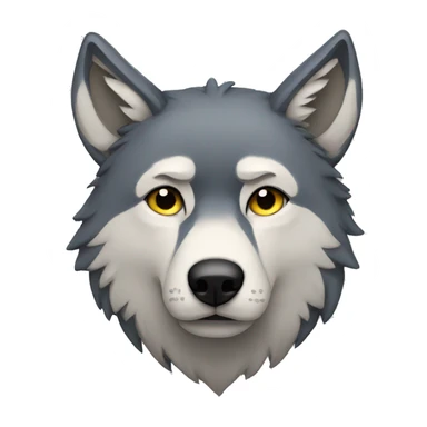 sad wolf sticker