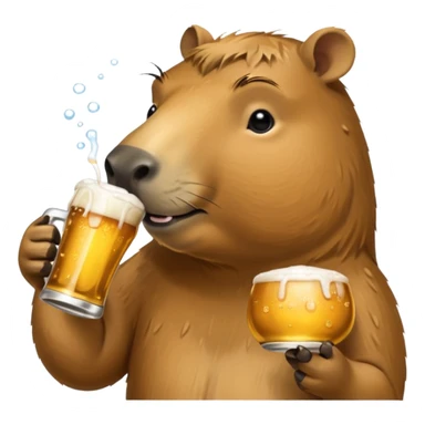 Capibara drink modelo beer sticker
