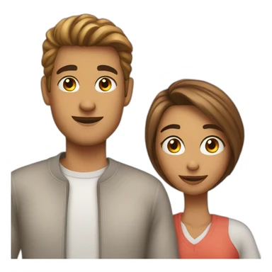 Girl with her boyfriend selfie sticker