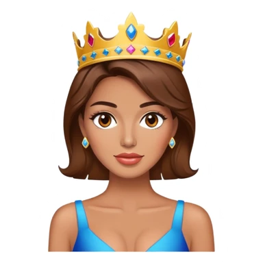 Miss universe spanish with brown hear  sticker