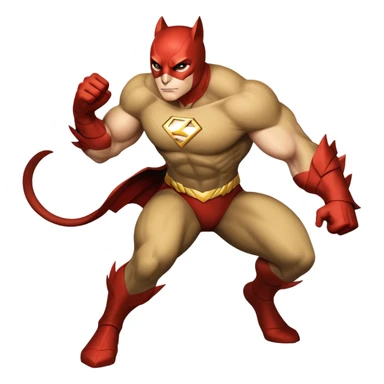 superhero transformed into animal form sticker