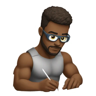 superhero writing on paper sticker