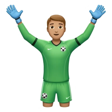 soccer goalkeeper full body arms out wide sticker