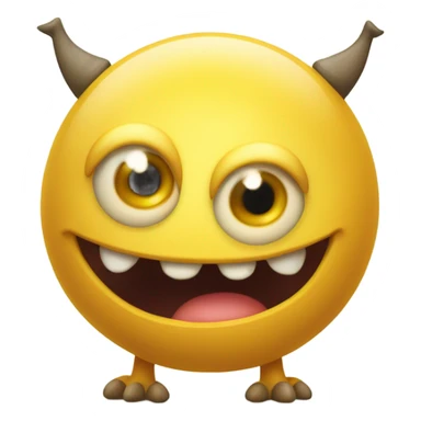 kind funny yellow baby monster sticker  sticker