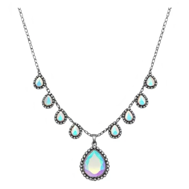 necklace made with small stones sticker