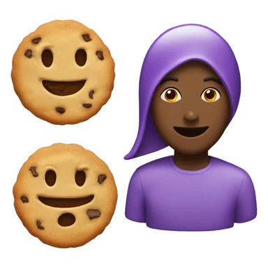 Cookie and eggplant  sticker