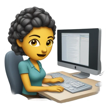 Computer science woman sticker