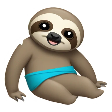 Sloth on beach sticker