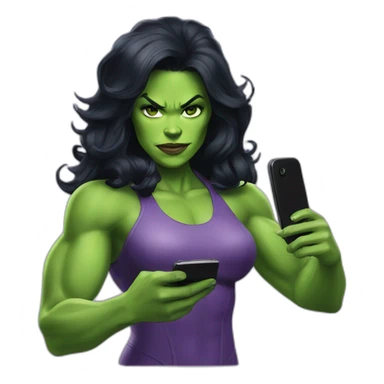 She-Hulk with phone sticker