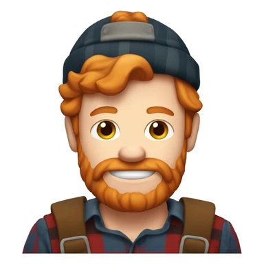 ginger lumberjack blusshing sticker