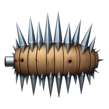 Spikes on wood sticker