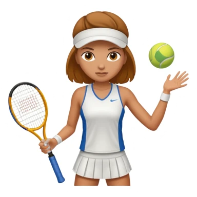 female tennis player sticker