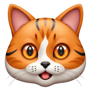 Design an emoji of a cat 🐱 realizing it left the stove on, with huge panicked eyes. sticker