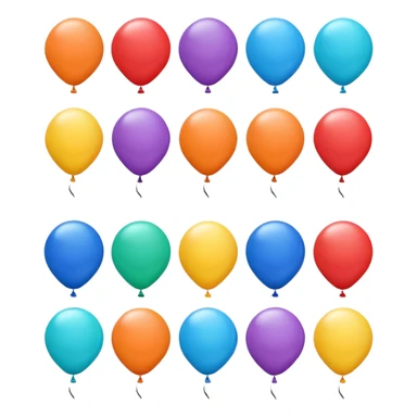 colorful balloons sticker