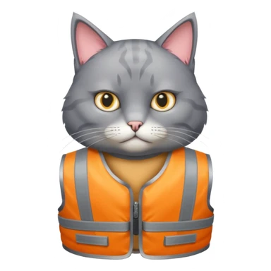 Cat wearing bullet proof sticker