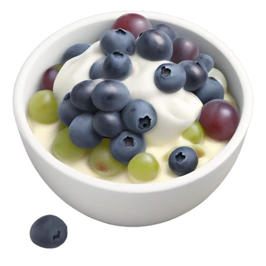 yoghurt bowl with grapes and blueberries sticker