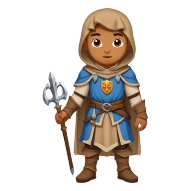 medieval cloth and dnd character. full waist sticker