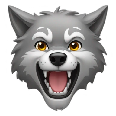 female wolf growling sticker