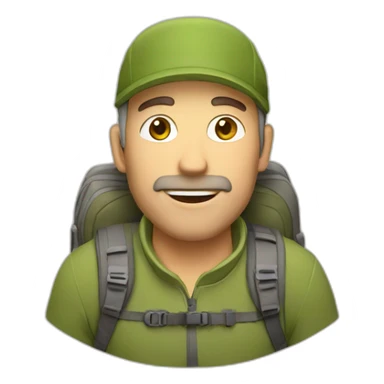 Trekking man sticker