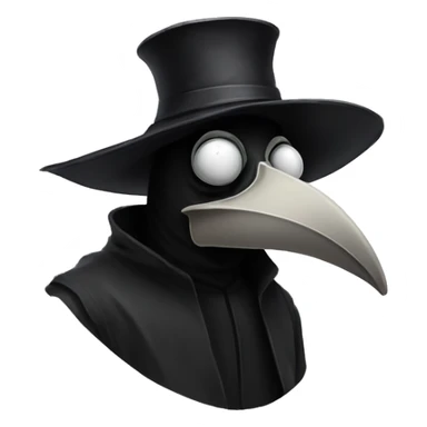 sad plague doctor sticker