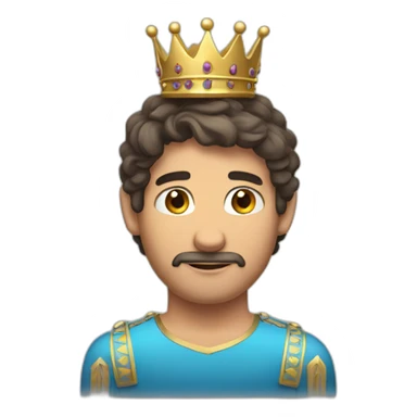 argentinian male with a crown on his head sticker