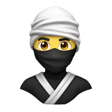 white ninja sticker