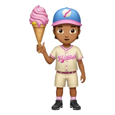 Baseball player wearing ice cream shorts sticker