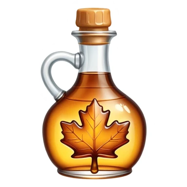 maple syrup bottle with syrup dripping sticker
