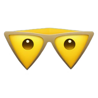 blank yellow emoji with triangle pointy glasses sticker