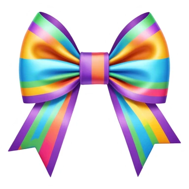 noeud en ruban psychedelic colors  sticker